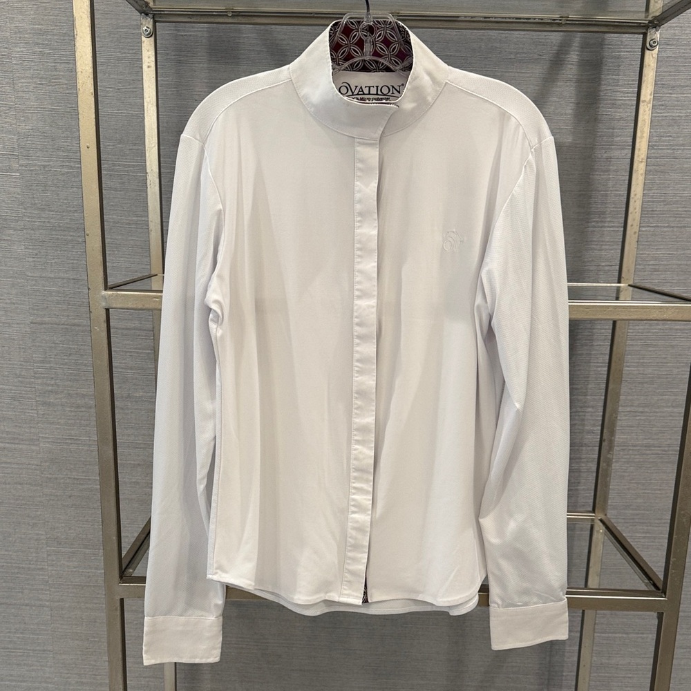 Ovation Women's Classic White Full Snap Show Shirt